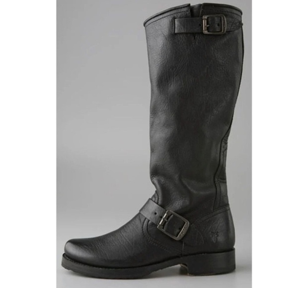 FRYE Veronica Slouch Black Leather Boot